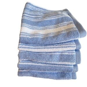 Ralph Lauren Sanders Blue Cornflower lot of 5 Washcloths Face NWT